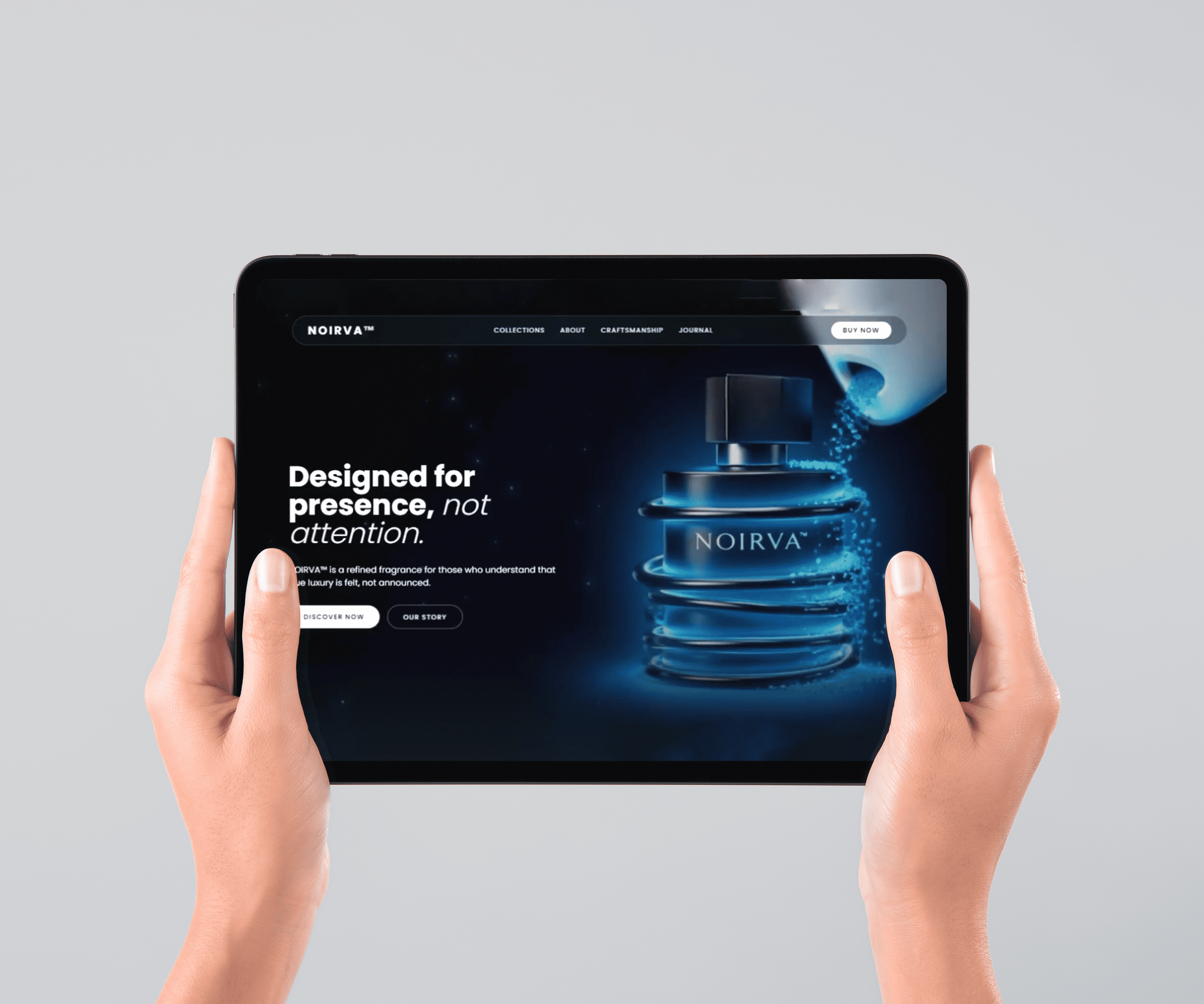 Noirva website design for perfumes & cosmetics